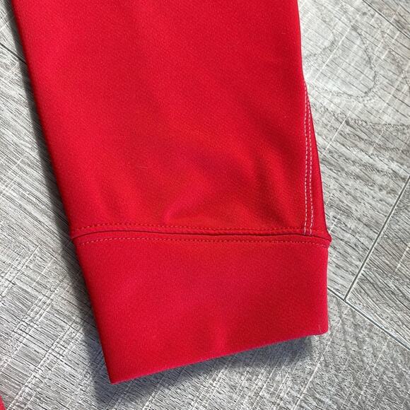 NIKE DRI-FIT Red Long Sleeve 1/2 Zip Pullover Dixie State Soccer Logo Mens Small - Picture 4 of 8